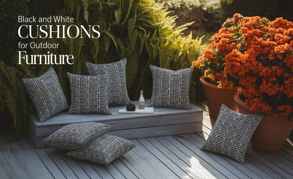 Black And White Cushions For Outdoor Furniture