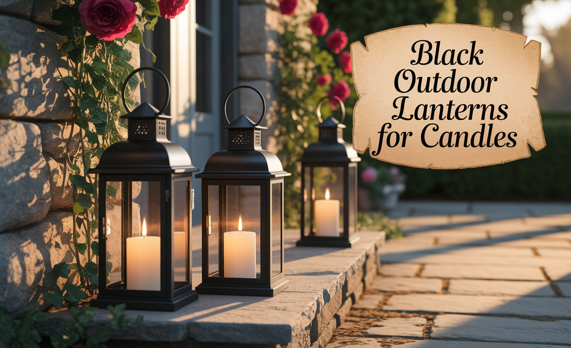 Black Outdoor Lanterns For Candles