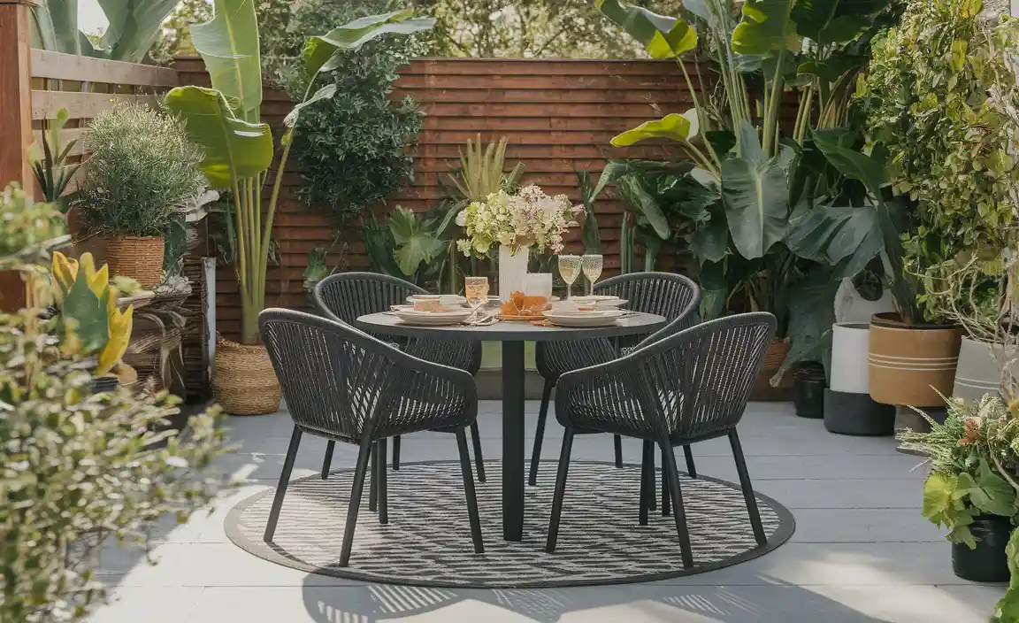 Discover the Perfect Black Outdoor Dining Set for 4