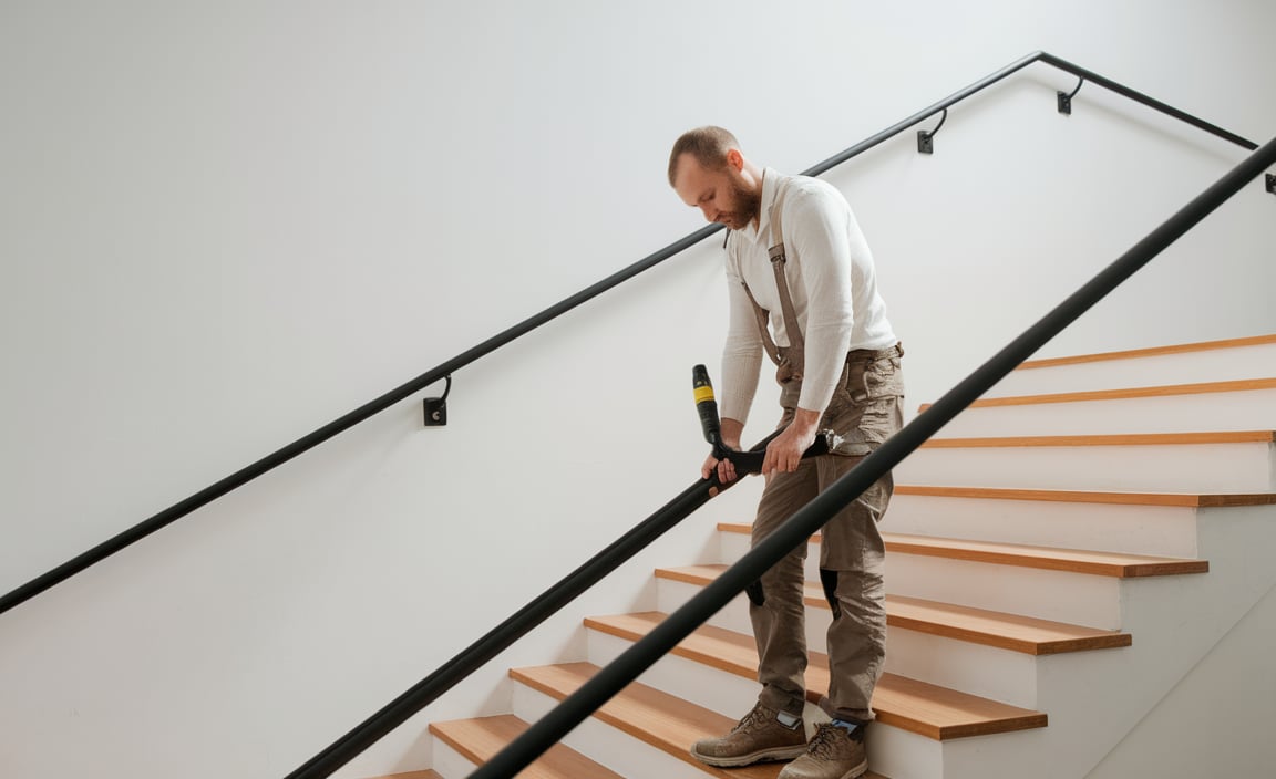 Installation Process for Black Metal Handrails