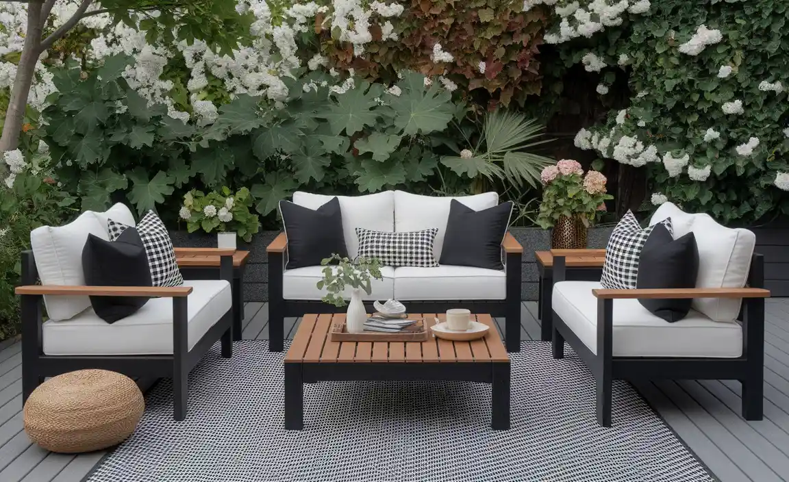 Maintenance Tips for Black and White Outdoor Cushions