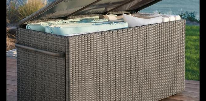 outdoor storage container for cushions