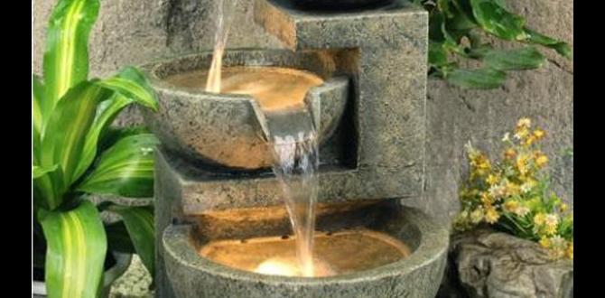 Choosing the right material waterfall fountains for gardens Choosing the right material waterfall fountains for gardens