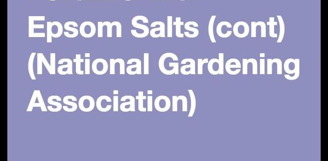 Combining epsom salts with other fertilizers epsom salts for gardening Combining epsom salts with other fertilizers epsom salts for gardening