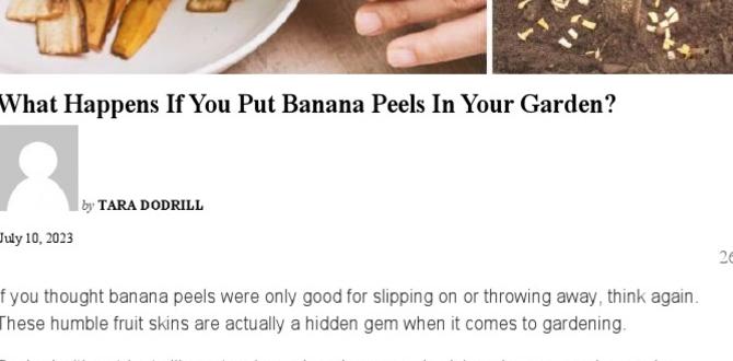 Environmental impact of using banana peels banana peels for gardening