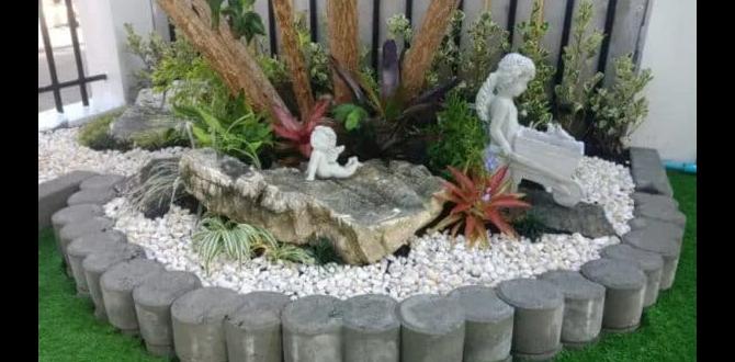 Incorporating accessories and features ideas for small rock gardens