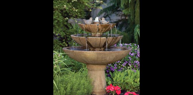 Incorporating landscaping with three tier fountains three tier fountains for gardens Incorporating landscaping with three tier fountains three tier fountains for gardens