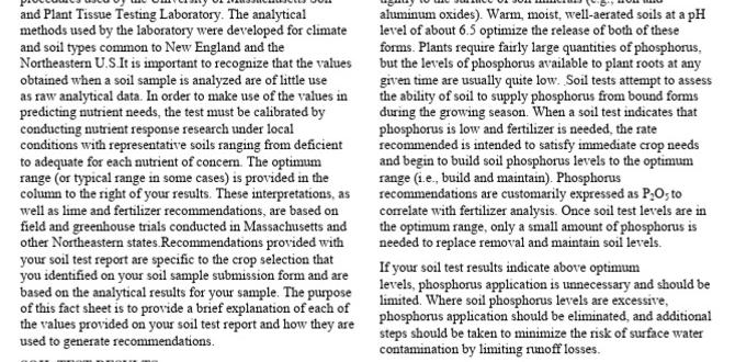 Interpreting soil test results soil test for gardening Interpreting soil test results soil test for gardening