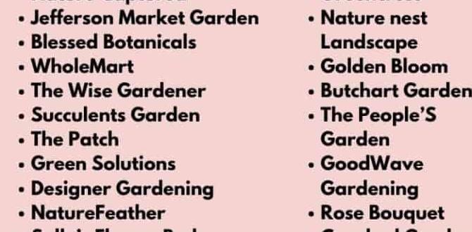 Natureinspired names names for gardening