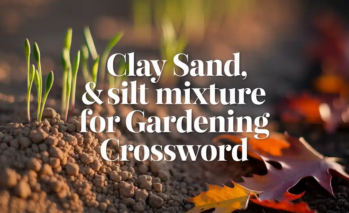 Clay Sand and Silt Mixture for Gardening Crossword