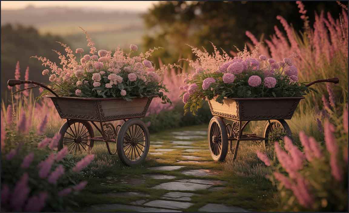 Decorative Wheelbarrows For Gardens: Enhance Your Green Space
