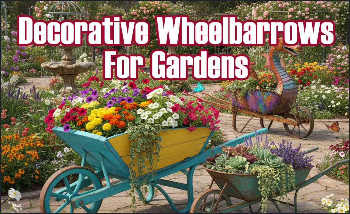 Decorative Wheelbarrows for Gardens