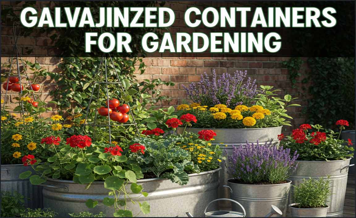 Galvanized Containers for Gardening