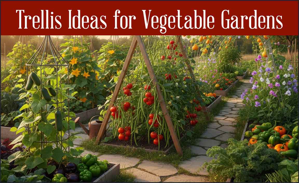 Trellis Ideas for Vegetable Gardens