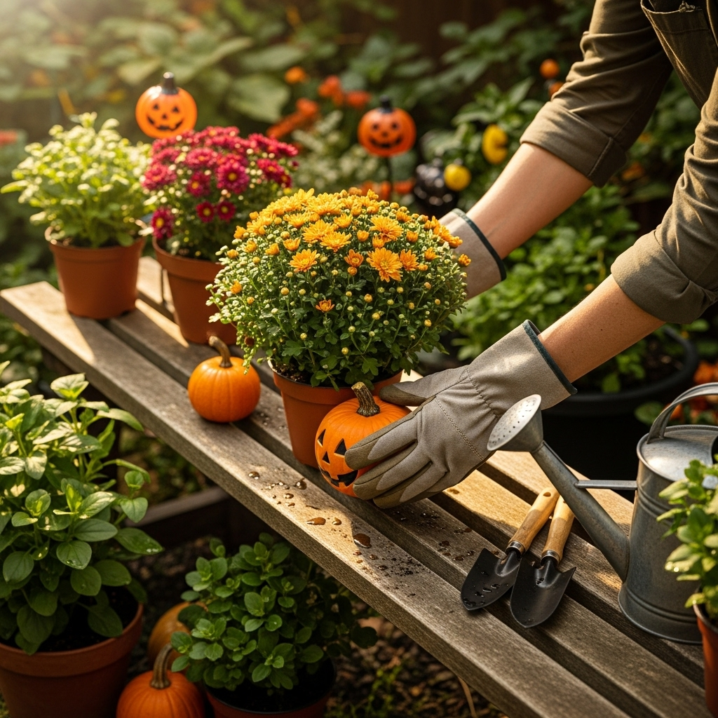 Generate an eye-catching, high-quality featured image prompt for a blog post about: Halloween Decora