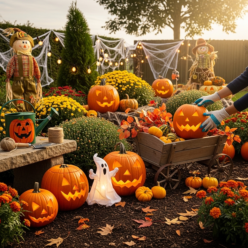 Generate an eye-catching, high-quality featured image prompt for a blog post about: Halloween Decora