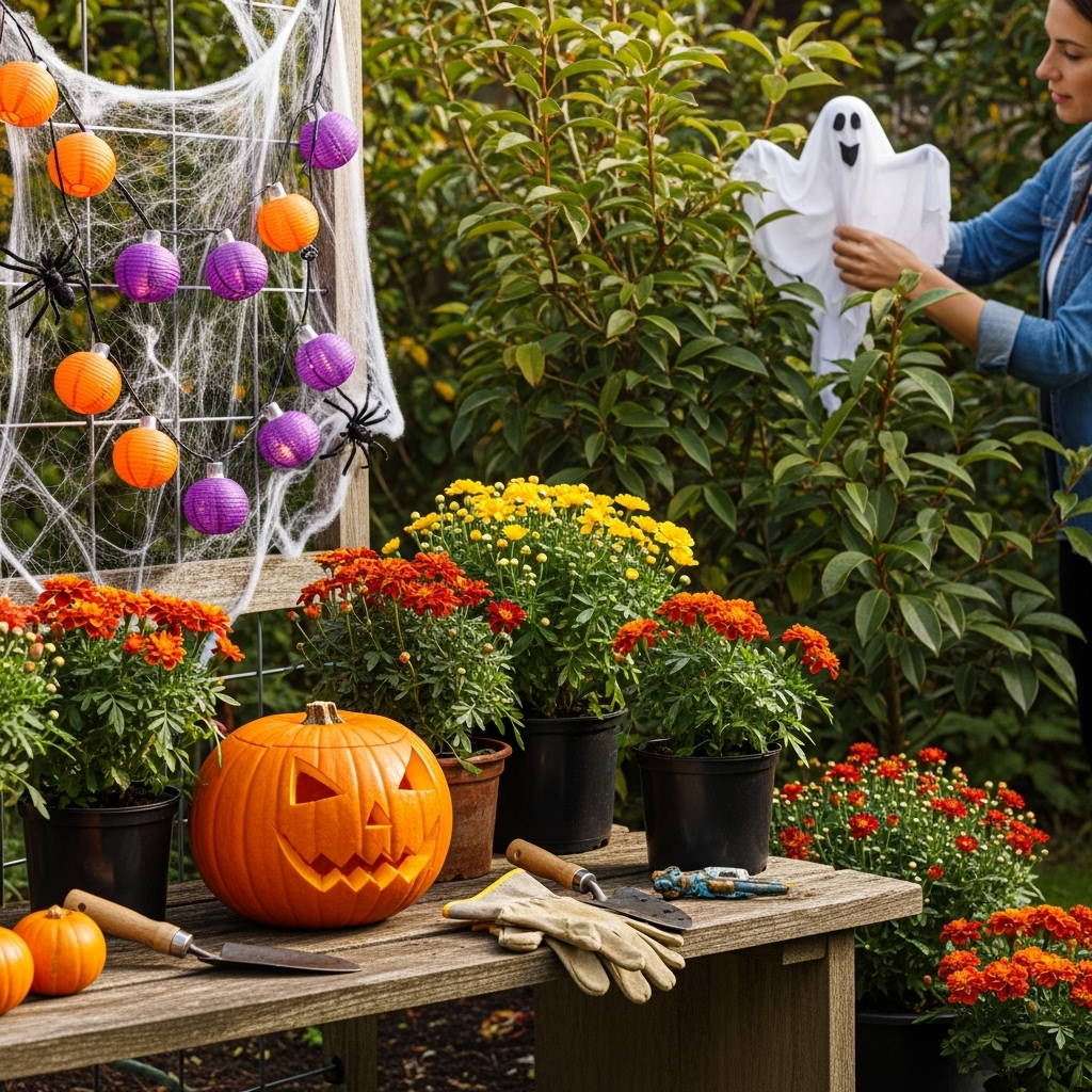 Generate an eye-catching, high-quality featured image prompt for a blog post about: Halloween Decora