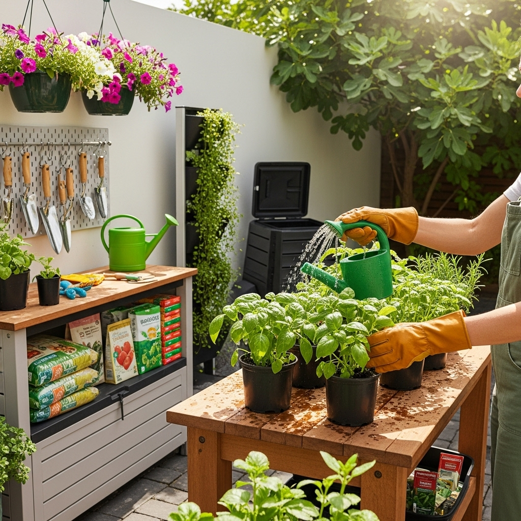 Generate an eye-catching, high-quality featured image prompt for a blog post about: Storage For Outd