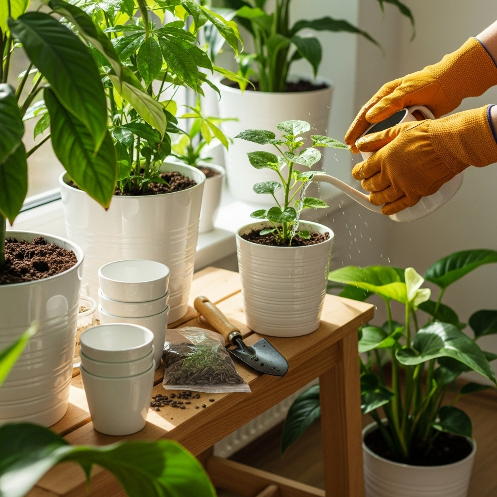 Generate an eye-catching, high-quality featured image prompt for a blog post about: White Indoor Pot