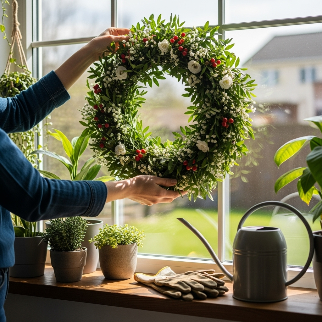 Generate an eye-catching, high-quality featured image prompt for a blog post about: Wreaths For Wind