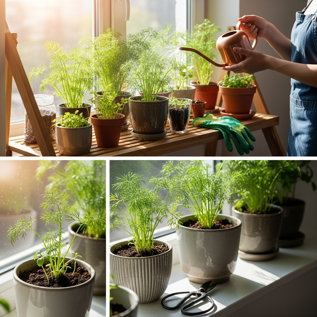 Generate an eye-catching, high-quality featured image prompt for a blog post about: How To Grow Dill